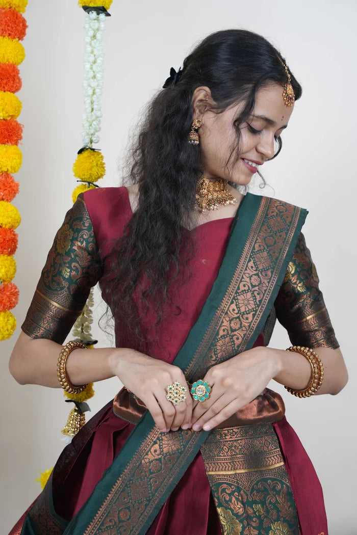 South Indian Festival Traditional Half Saree (DilwalePattu)