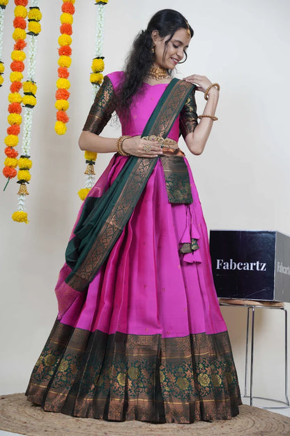 South Indian Festival Traditional Half Saree (DilwalePattu)