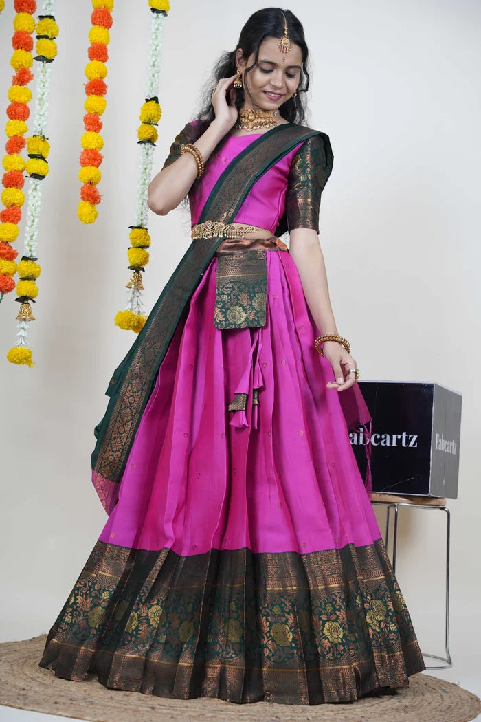 South Indian Festival Traditional Half Saree (DilwalePattu)