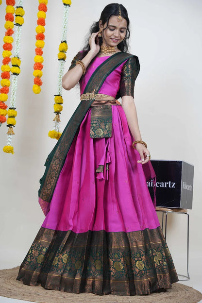 South Indian Festival Traditional Half Saree (DilwalePattu)