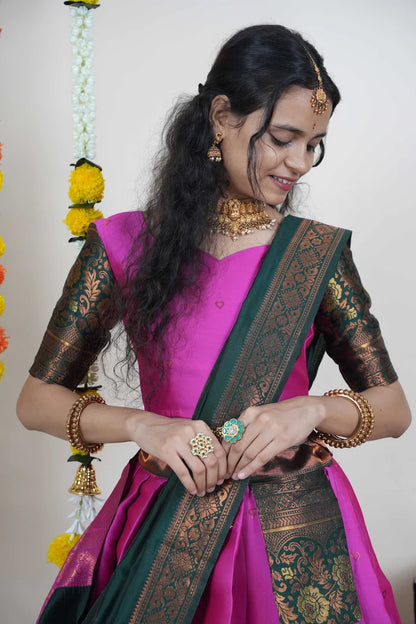 South Indian Festival Traditional Half Saree (DilwalePattu)