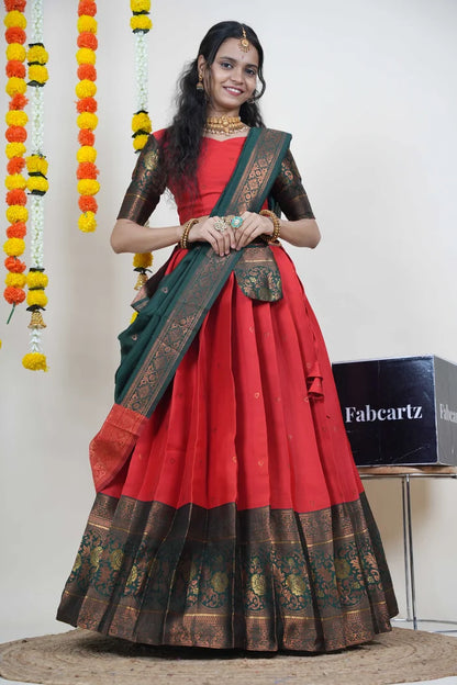 South Indian Festival Traditional Half Saree (DilwalePattu)