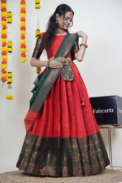 South Indian Festival Traditional Half Saree (DilwalePattu)