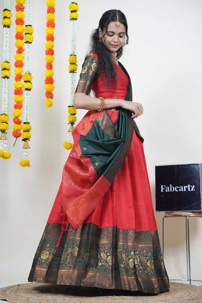 South Indian Festival Traditional Half Saree (DilwalePattu)
