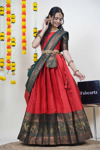 South Indian Festival Traditional Half Saree (DilwalePattu)