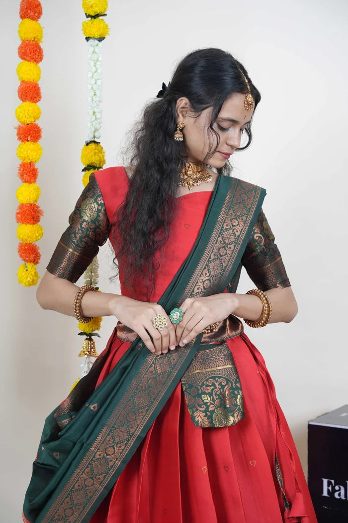 South Indian Festival Traditional Half Saree (DilwalePattu)