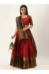South Indian Festival Traditional Half Saree (SquarePAttu)