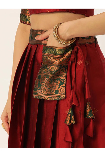 South Indian Festival Traditional Half Saree (SquarePAttu)