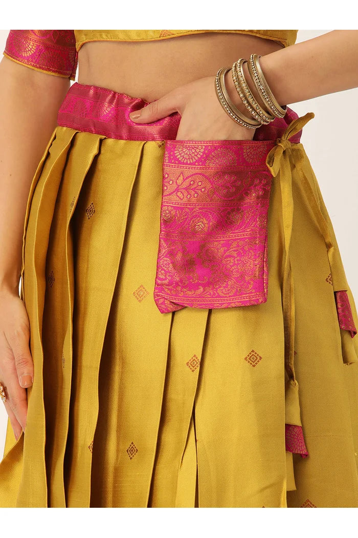 South Indian Festival Traditional Half Saree (SquarePAttu)