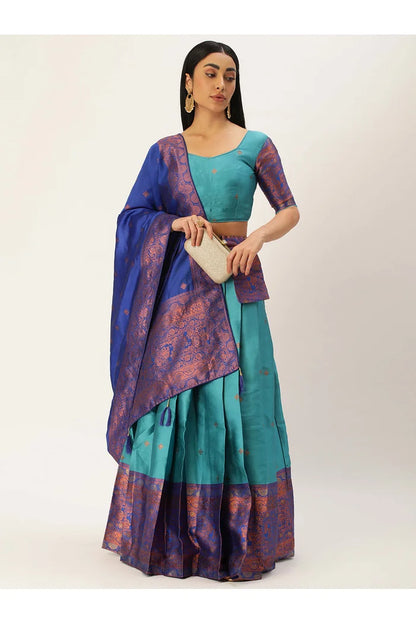 South Indian Festival Traditional Half Saree (SquarePAttu)