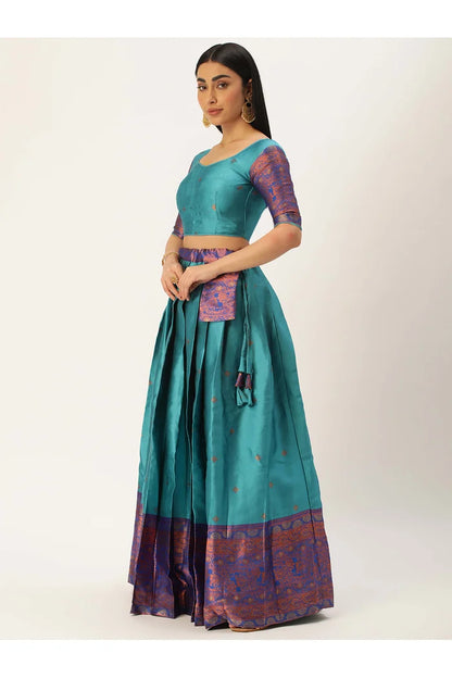 South Indian Festival Traditional Half Saree (SquarePAttu)