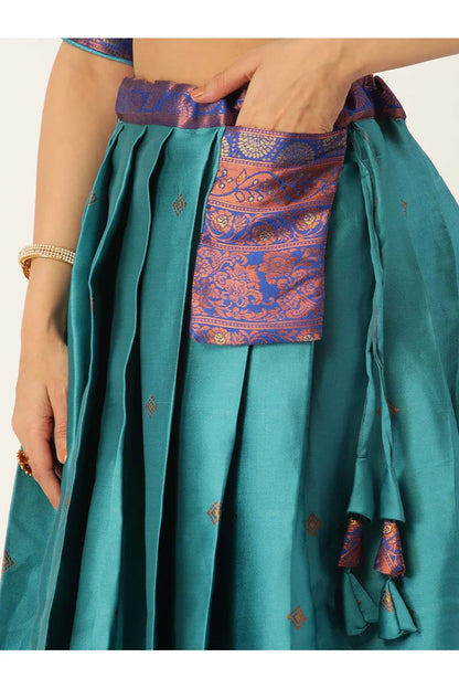South Indian Festival Traditional Half Saree (SquarePAttu)