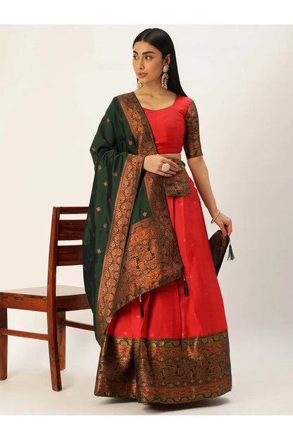 South Indian Festival Traditional Half Saree (SquarePAttu)