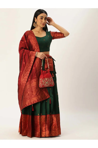 South Indian Festival Traditional Half Saree (SquarePAttu)