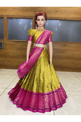South Indian Festival Traditional Half Saree (8ButttiPAttuKids)