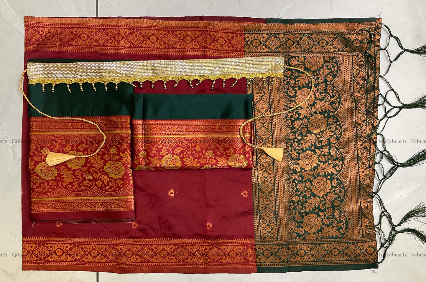 South Indian Festival Traditional Half Saree (DilwalePAttuKids)