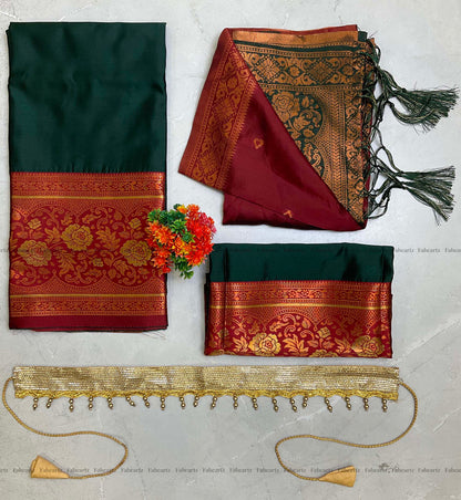 South Indian Festival Traditional Half Saree (DilwalePAttuKids)