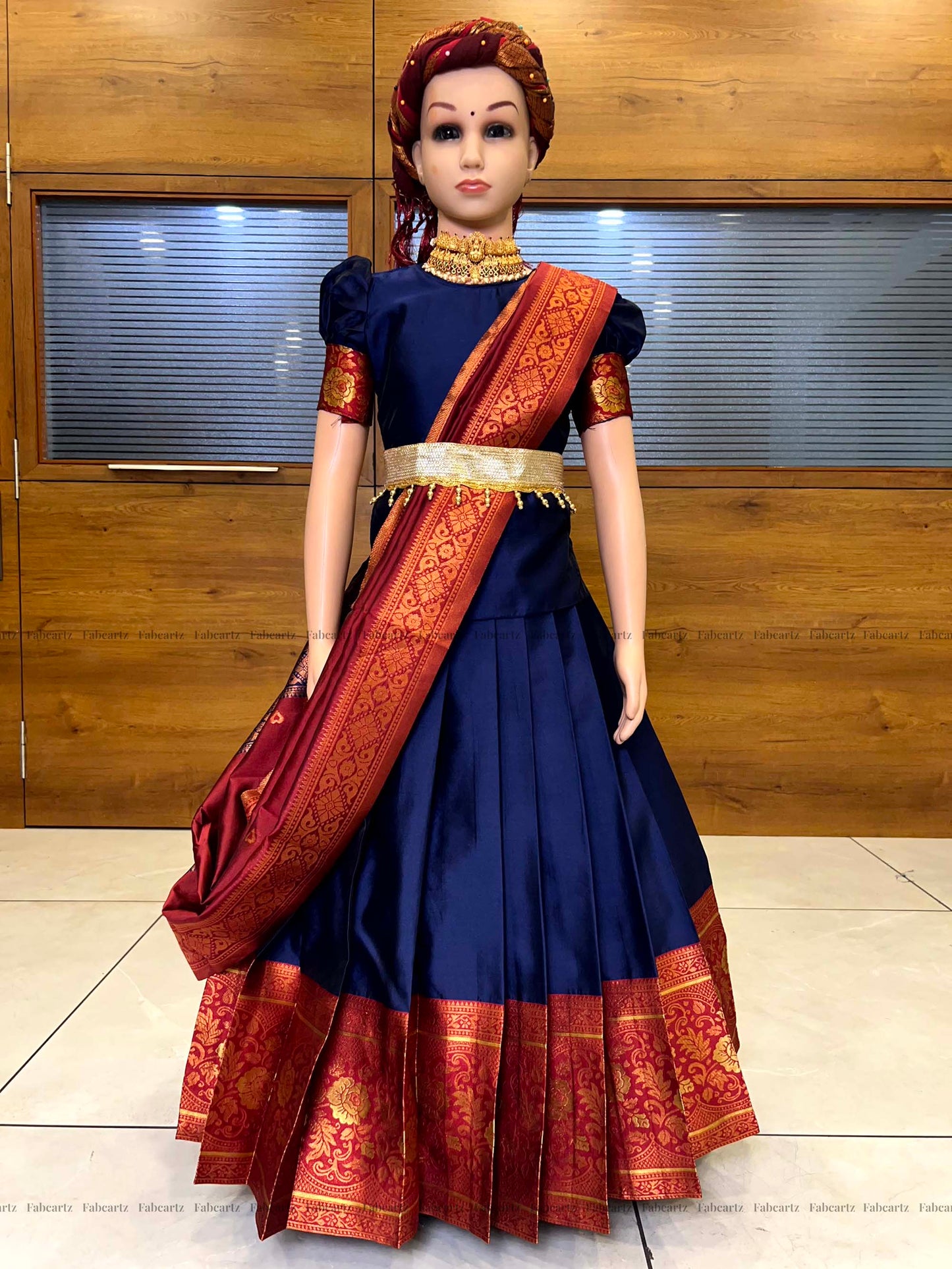 South Indian Festival Traditional Half Saree (DilwalePAttuKids)