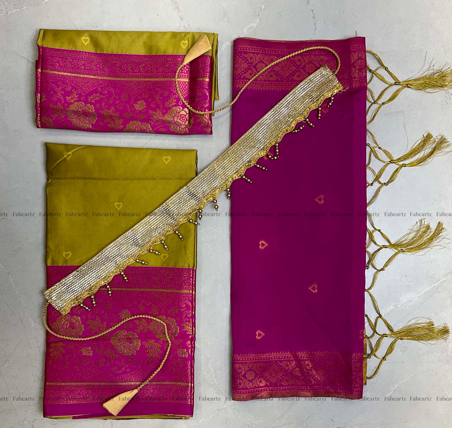 South Indian Festival Traditional Half Saree (DilwalePAttuKids)