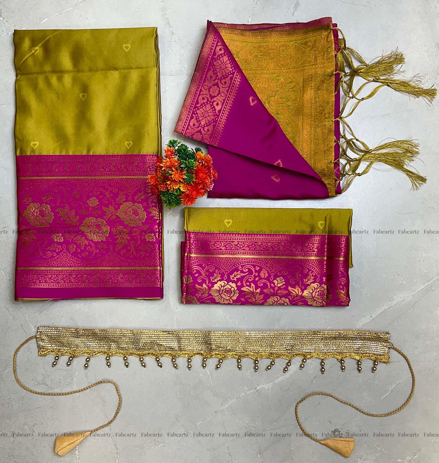 South Indian Festival Traditional Half Saree (DilwalePAttuKids)