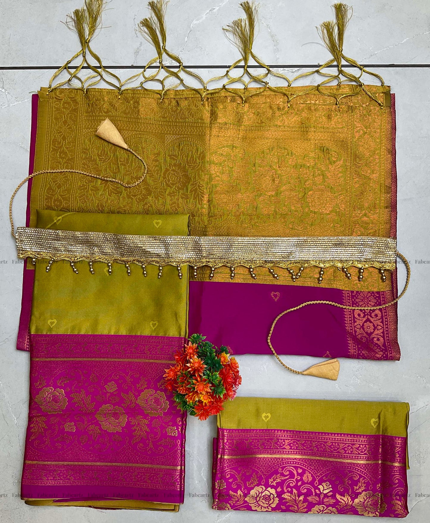 South Indian Festival Traditional Half Saree (DilwalePAttuKids)