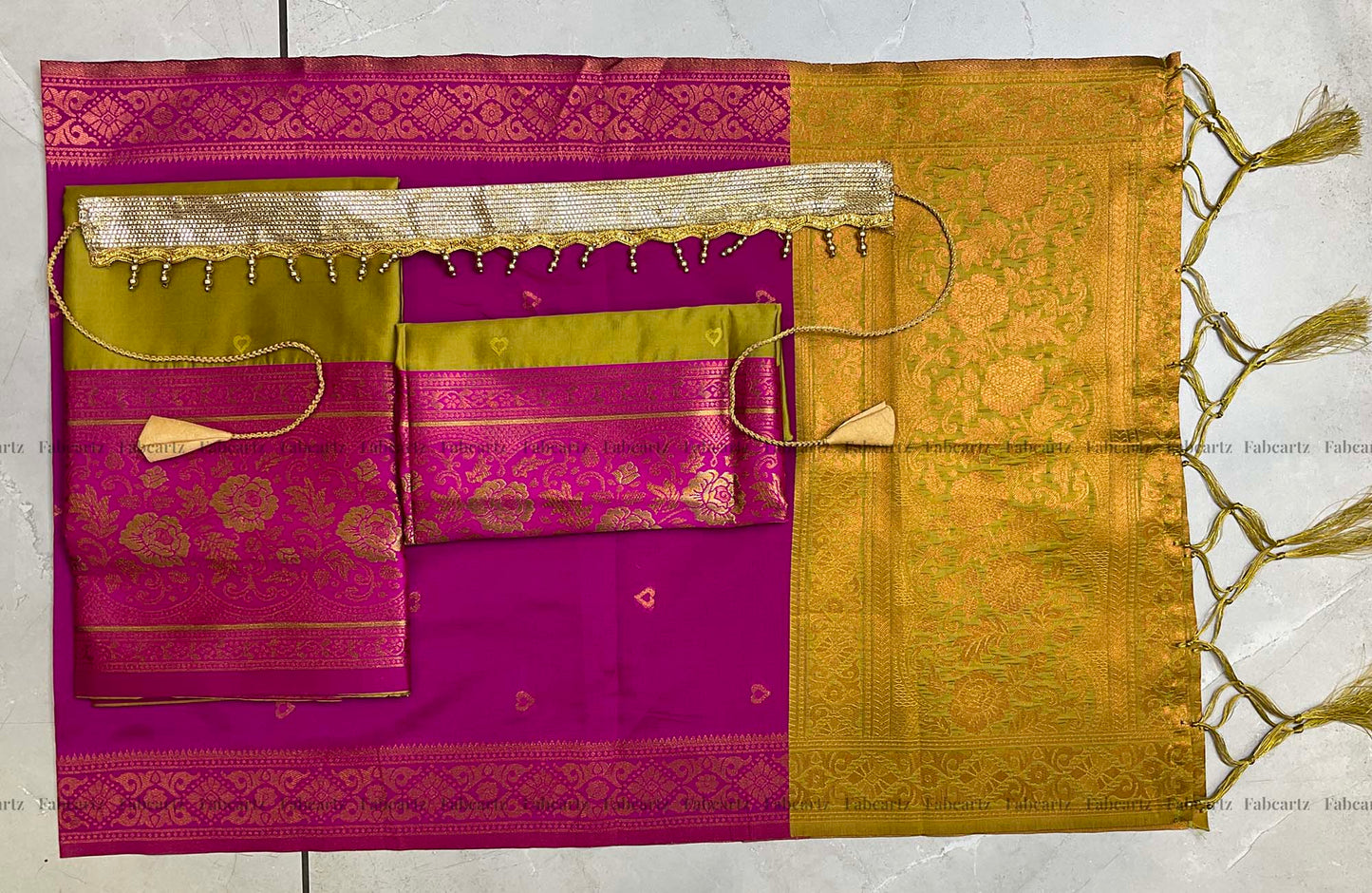 South Indian Festival Traditional Half Saree (DilwalePAttuKids)