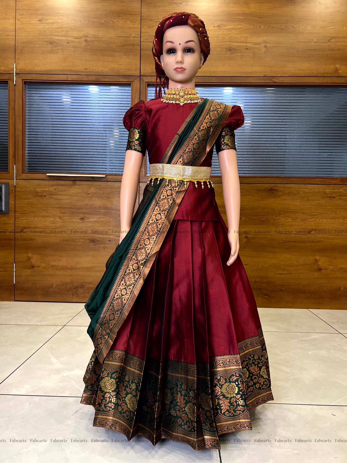 South Indian Festival Traditional Half Saree (DilwalePAttuKids)