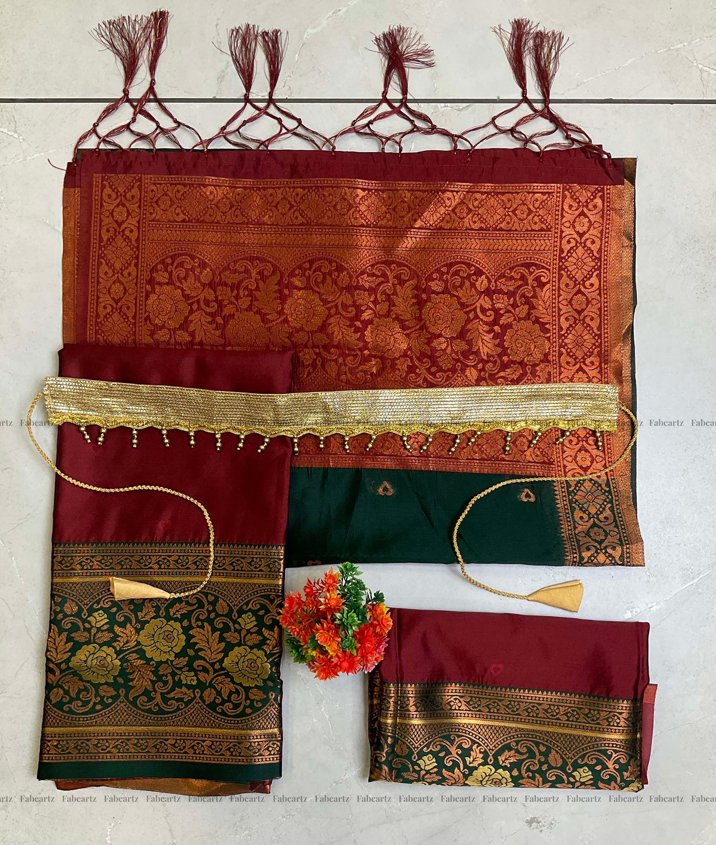 South Indian Festival Traditional Half Saree (DilwalePAttuKids)