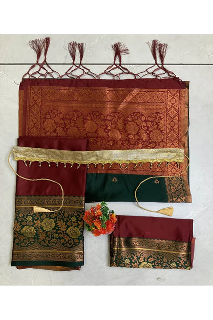 దక్షిణ భారత పండుగ సాంప్రదాయ హాఫ్ చీర (దిల్‌వాలేపట్టు కిడ్స్) 