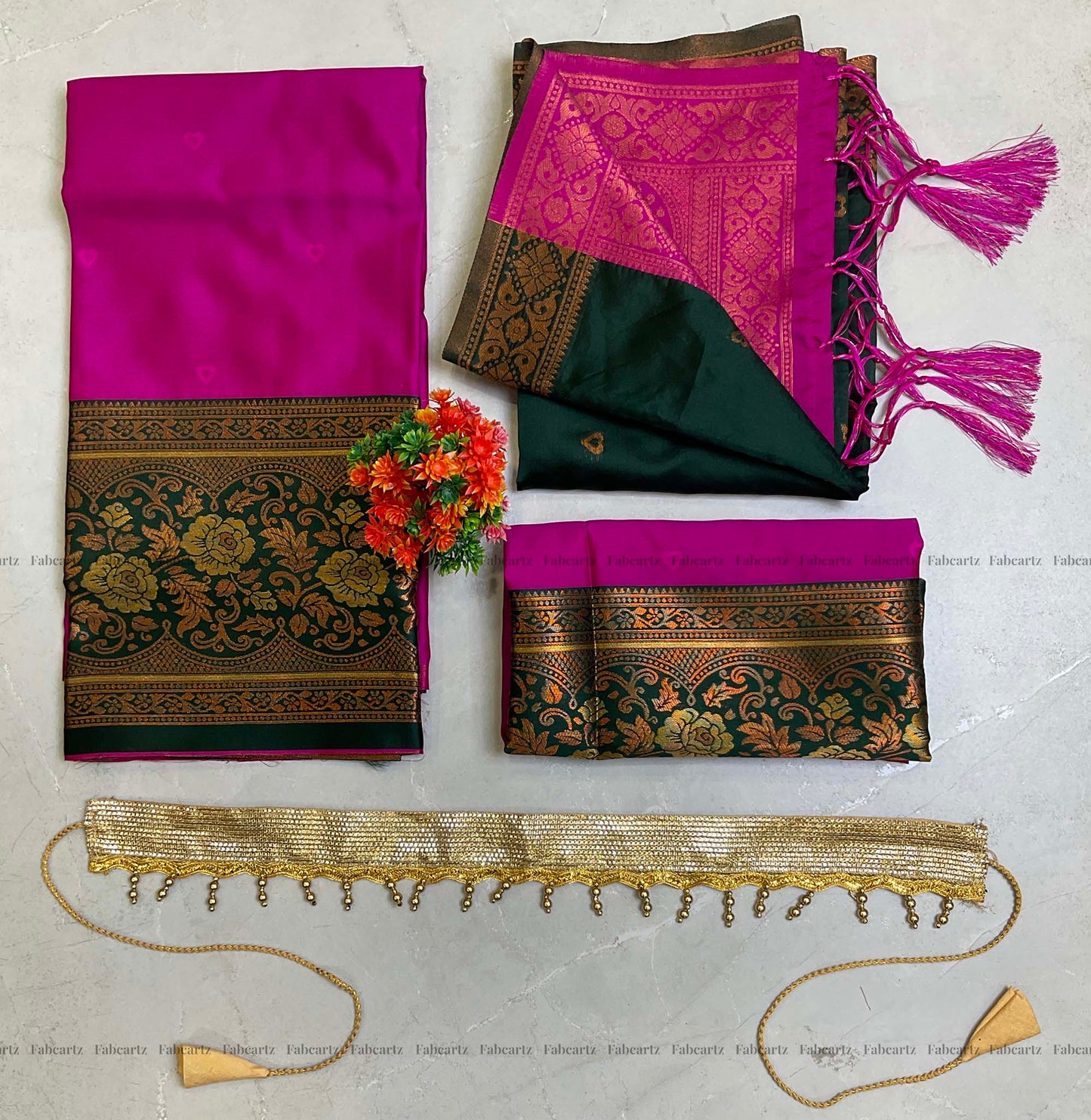 South Indian Festival Traditional Half Saree (DilwalePAttuKids)