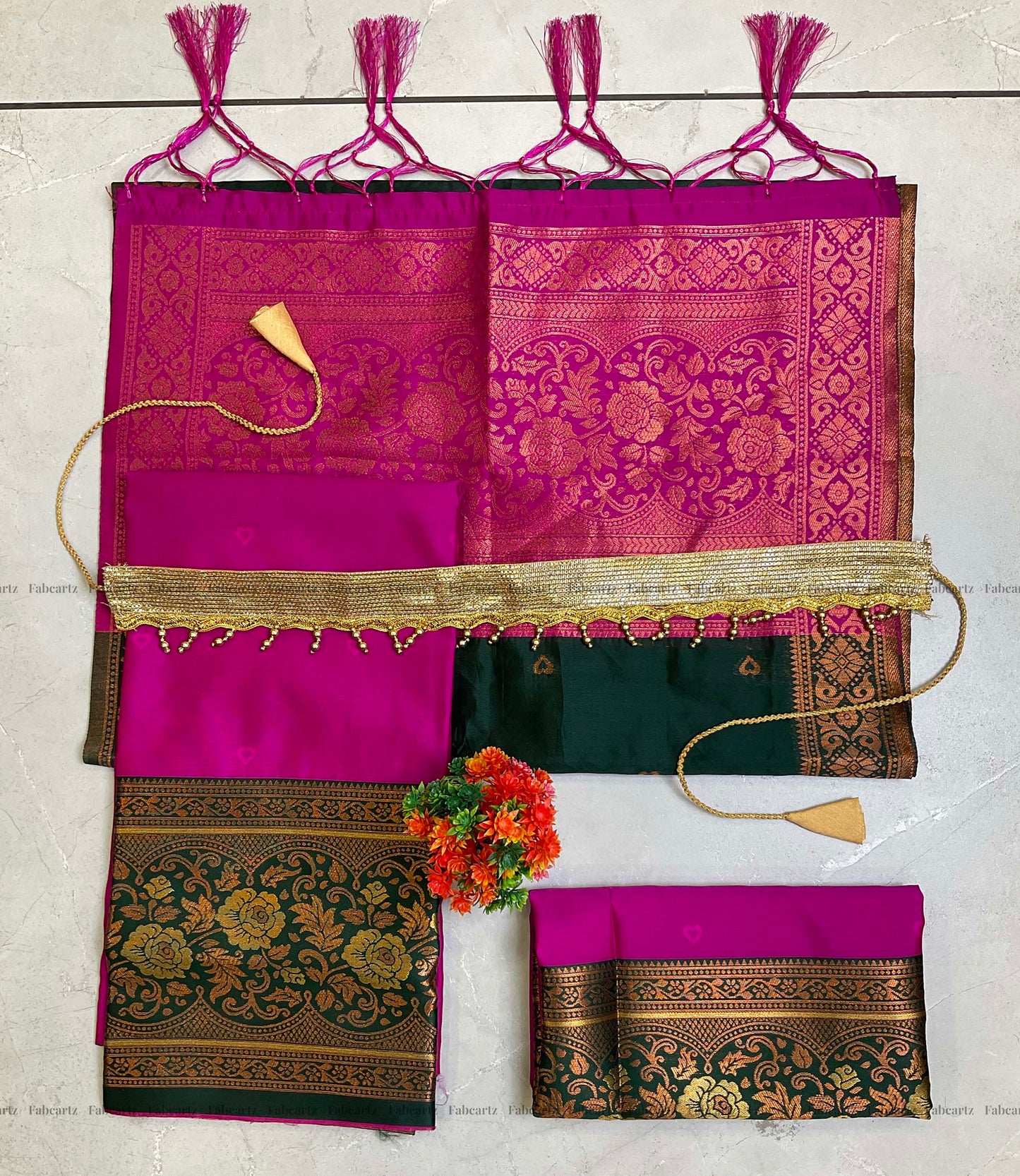 South Indian Festival Traditional Half Saree (DilwalePAttuKids)