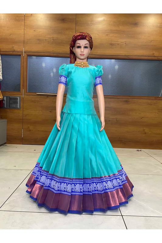 South Indian Festival Traditional Half Saree (DwitiKids)