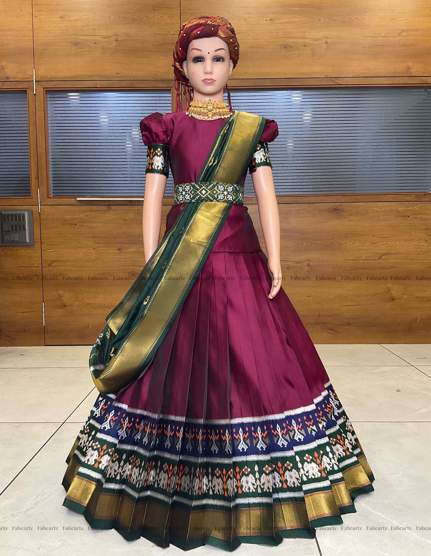 South Indian Festival Traditional Half Saree (AvaniKids)