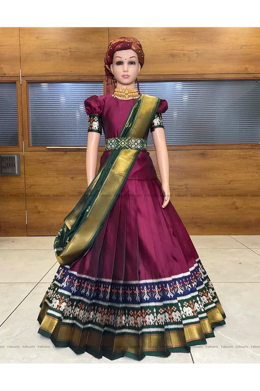 South Indian Festival Traditional Half Saree (AvaniKids)