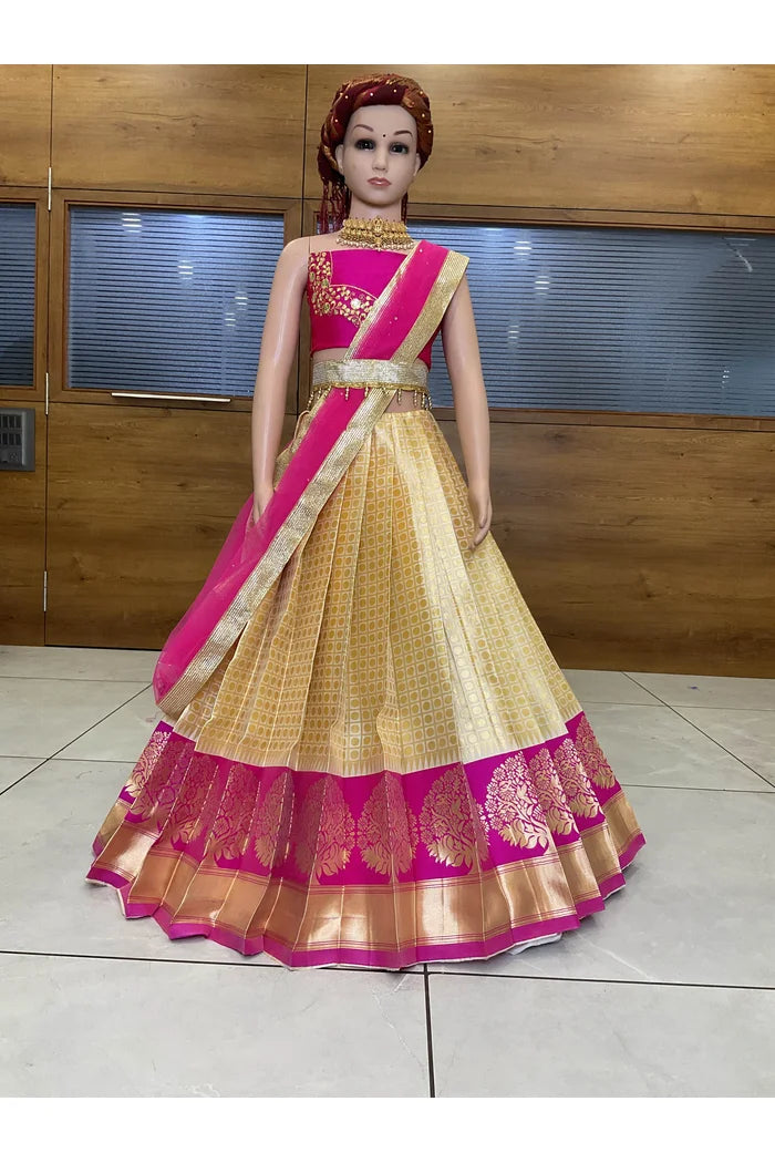 South Indian Festival Traditional Half Saree (KanchipuramKids)