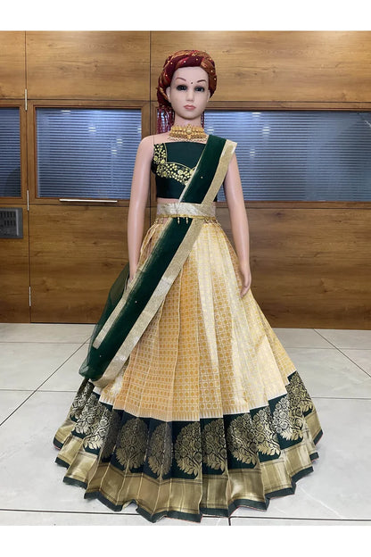 South Indian Festival Traditional Half Saree (KanchipuramKids)