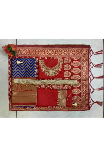 South Indian Festival Traditional Half Saree (Mor Pattu Kids)
