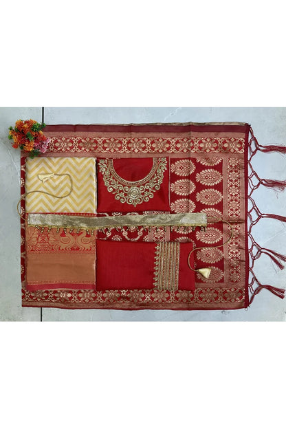 South Indian Festival Traditional Half Saree (Mor Pattu Kids)