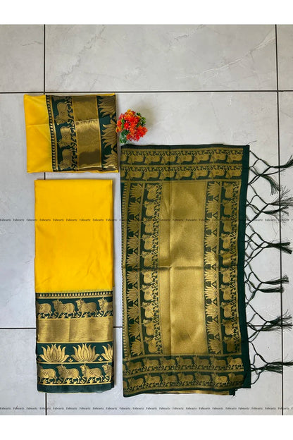 దక్షిణ భారత పండుగ సాంప్రదాయ హాఫ్ చీర(పటోలా) 