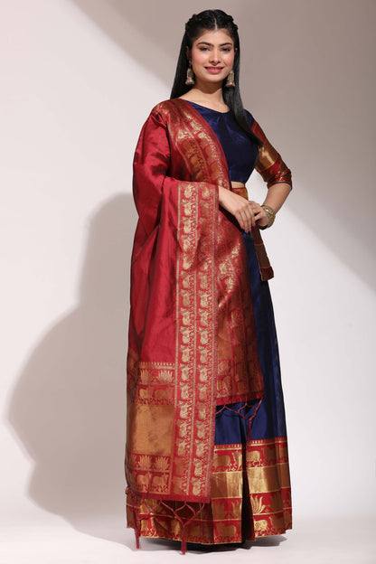 Captivating South Indian Festival Traditional Half Saree (Unstitched) : Embrace Timeless Elegance! 💃✨