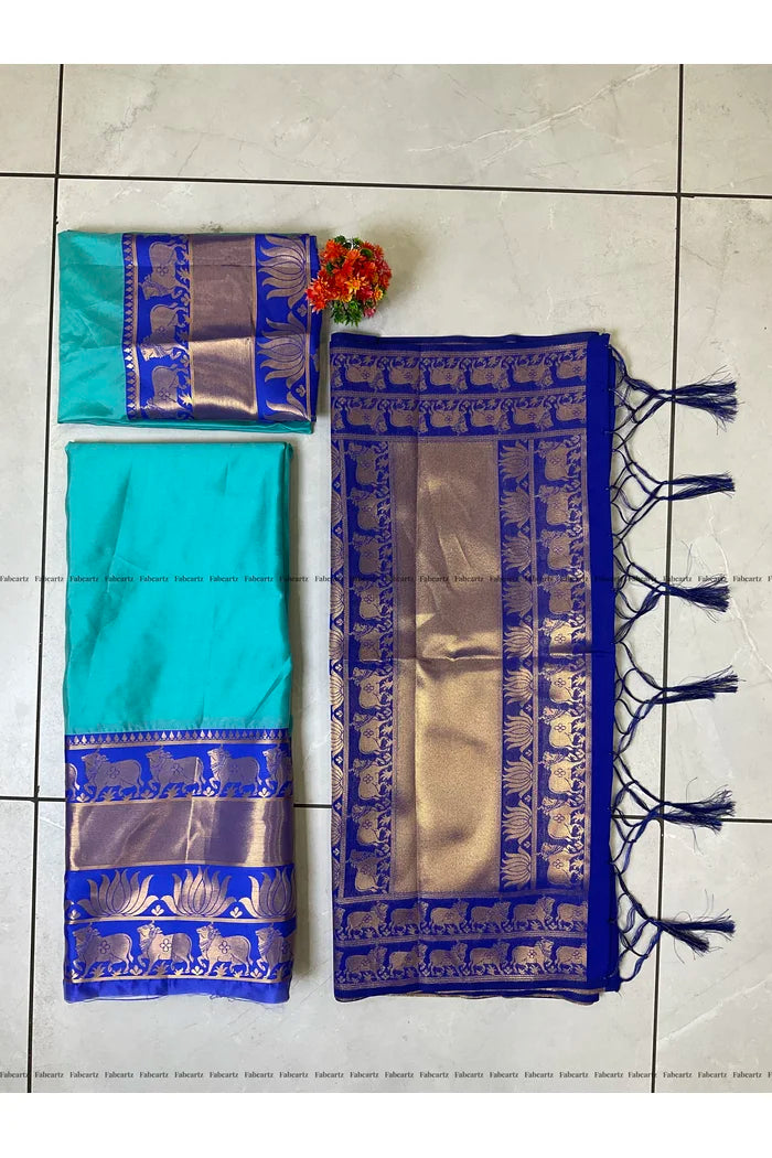 దక్షిణ భారత పండుగ సాంప్రదాయ హాఫ్ చీర (కాంధేను) 