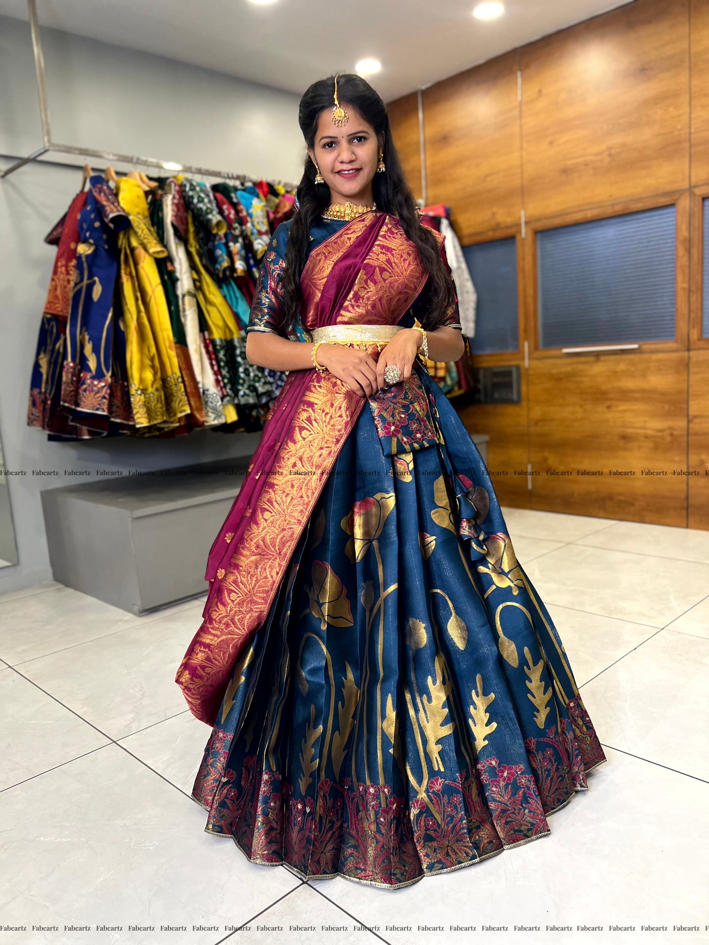 Captivating South Indian Festival Traditional Half Saree : Embrace Timeless Elegance! 💃✨