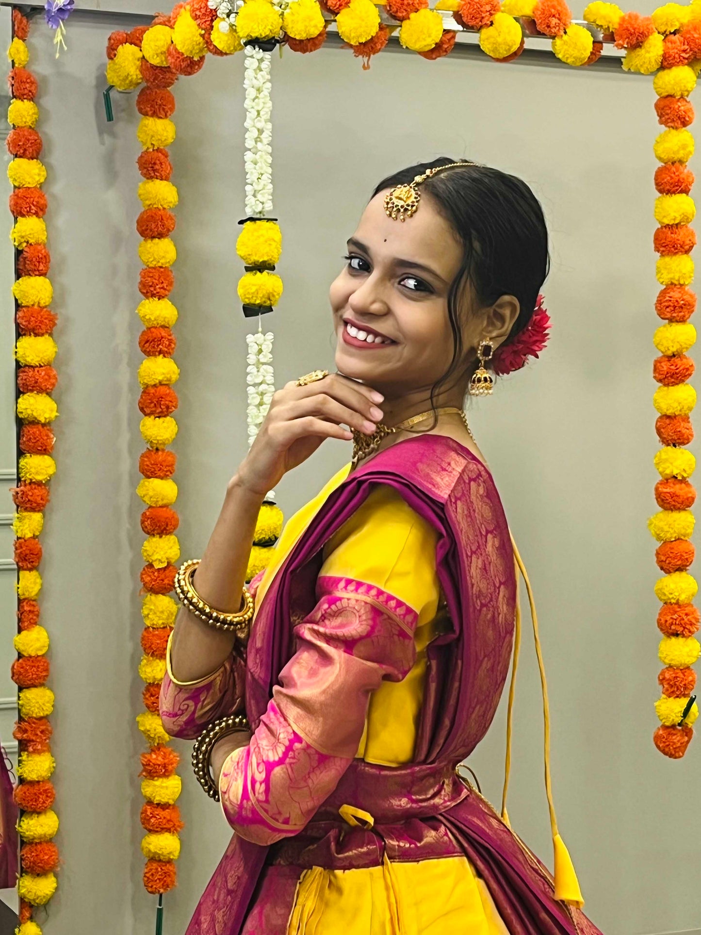 South Indian Festival Traditional Half Saree(Pochampalli)