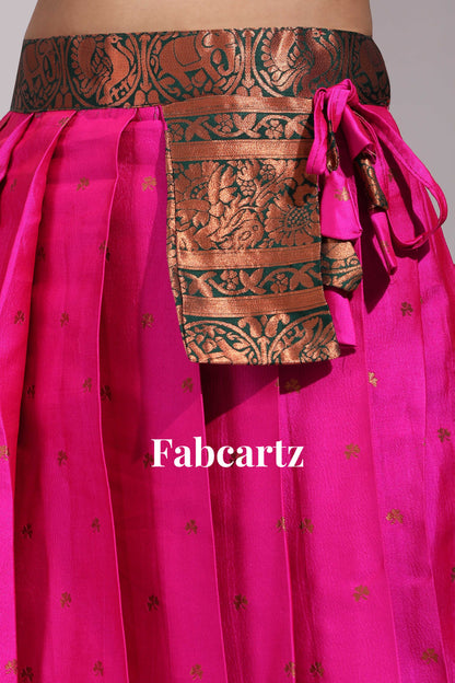 South Indian Festival Traditional Half Saree (CloverPattu)