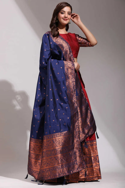 South Indian Festival Traditional Half Saree (CloverPattu)