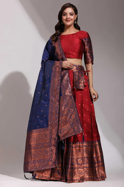 South Indian Festival Traditional Half Saree (CloverPattu)