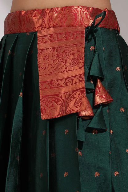 South Indian Festival Traditional Half Saree (CloverPattu)