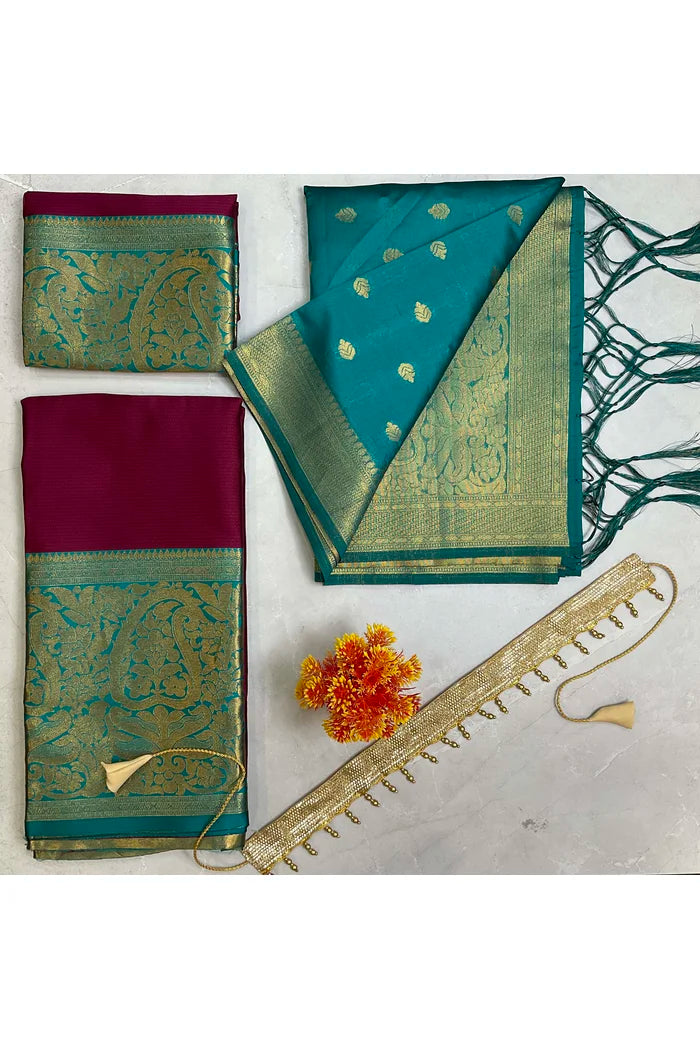 South Indian Festival Traditional Half Saree (Aarvi)