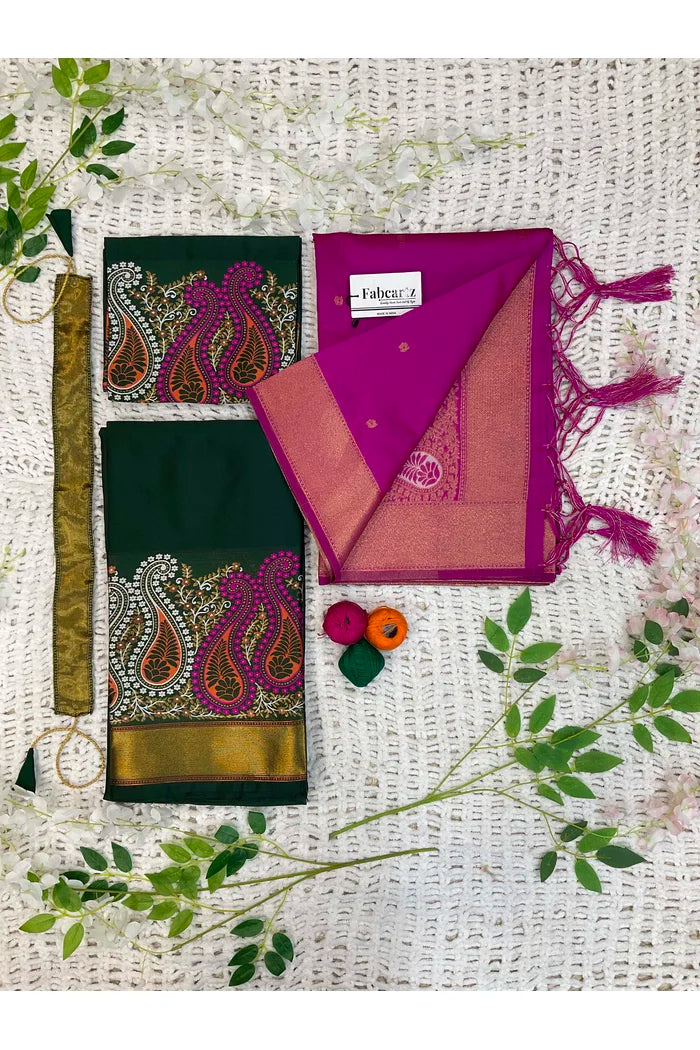 South Indian Festival Traditional Half Saree (Parvati)