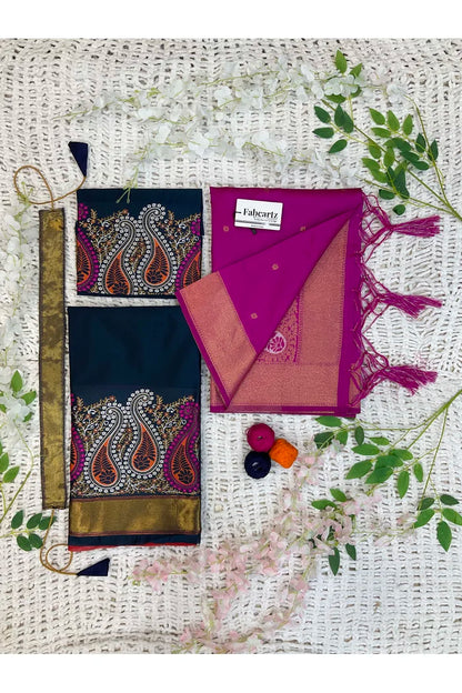 South Indian Festival Traditional Half Saree (Parvati)